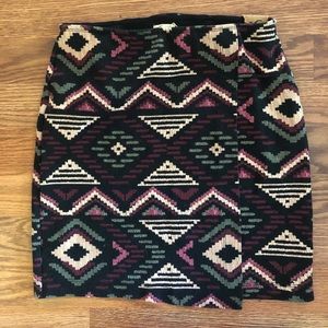 New Hollister Aztec wrap fall mini skirt S